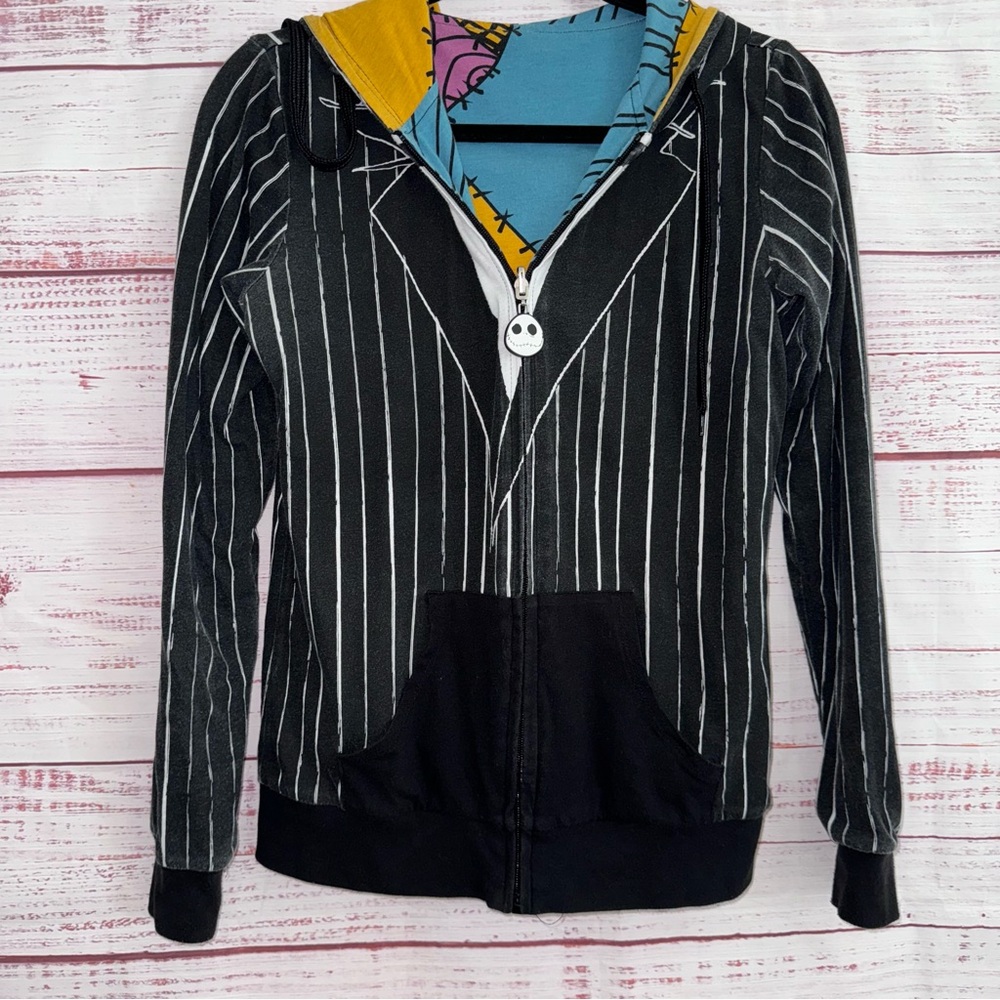 Tim Burtons Disney Jack & Sally reversible Hoodie Jacket